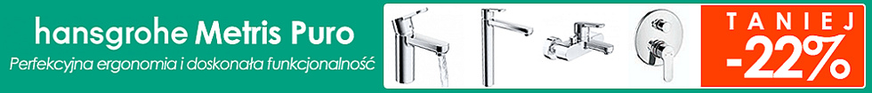 Baterie Hansgrohe Metris Puro - Perfekcyjna ergonomia i doskonała funkcjonalność - w Lazienkaplus.pl -22% taniej !
