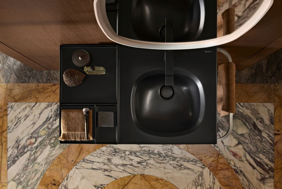 czarno-złota łazienka