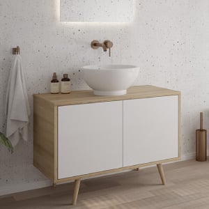 Oltens Molle bateria umywalkowa podtynkowa kompletna miedź szczotkowana 32600610