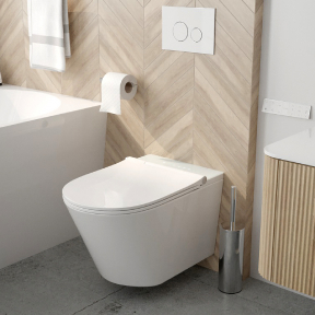 Oltens SmartFrisk miska WC wisząca myjąca z powłoką SmartClean z deską biała 42038000