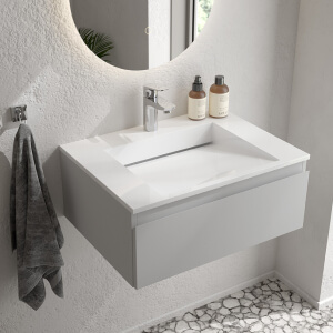 Oltens Stila umywalka 60x45 cm meblowa LavaForm biały mat 40200900