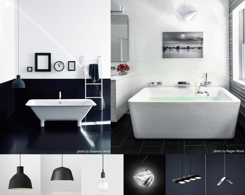 czarne lampy do łazienki