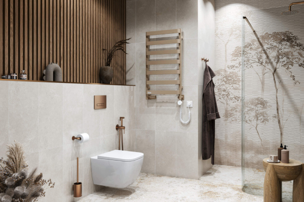 Grzejnik elektryczny Excellent w kolorze cappuccino