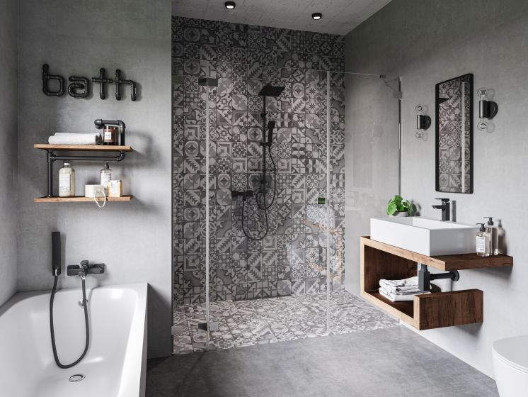 lazienka z kolekcja zicco black