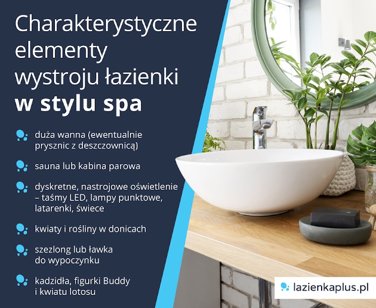 elementy wystroju w łazience typu spa