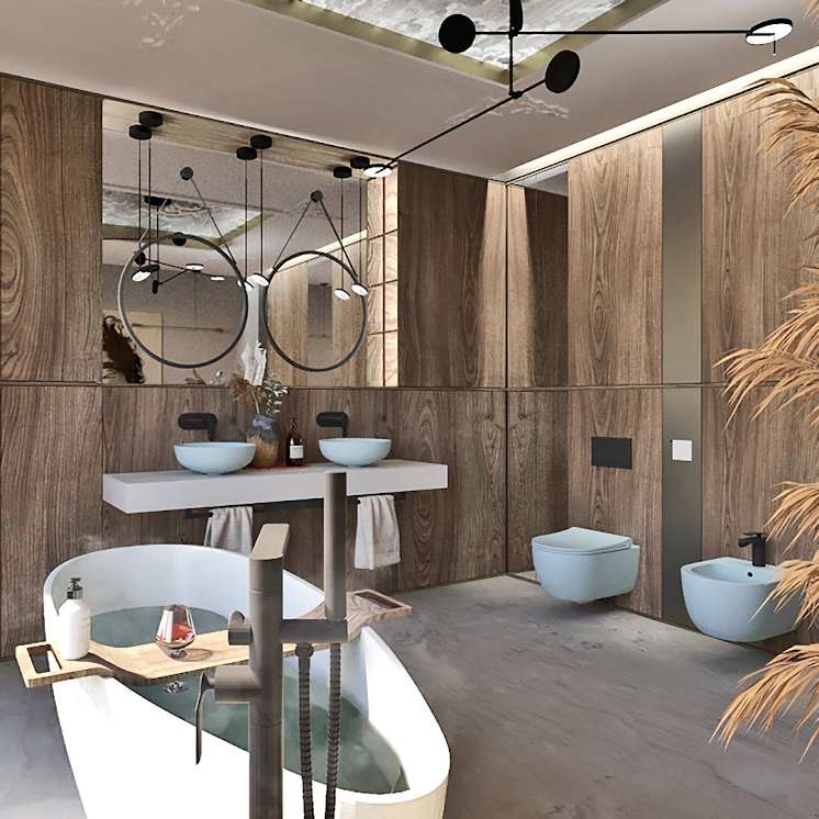 miętowe umywalki massi